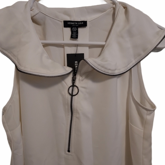 Kenneth Cole blouse white xs NWT - Picture 2 of 16